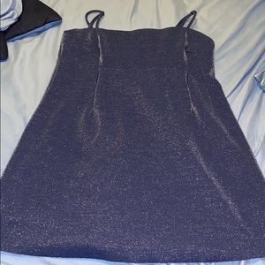 Blue and glittery dress